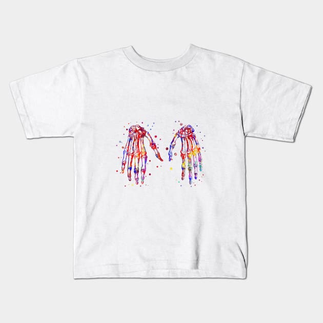 Hand Kids T-Shirt by RosaliArt